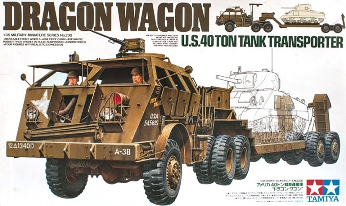 Tamiya US 40 Ton Tank Transporter Dragon Wagon + Ammo by Mig lijm