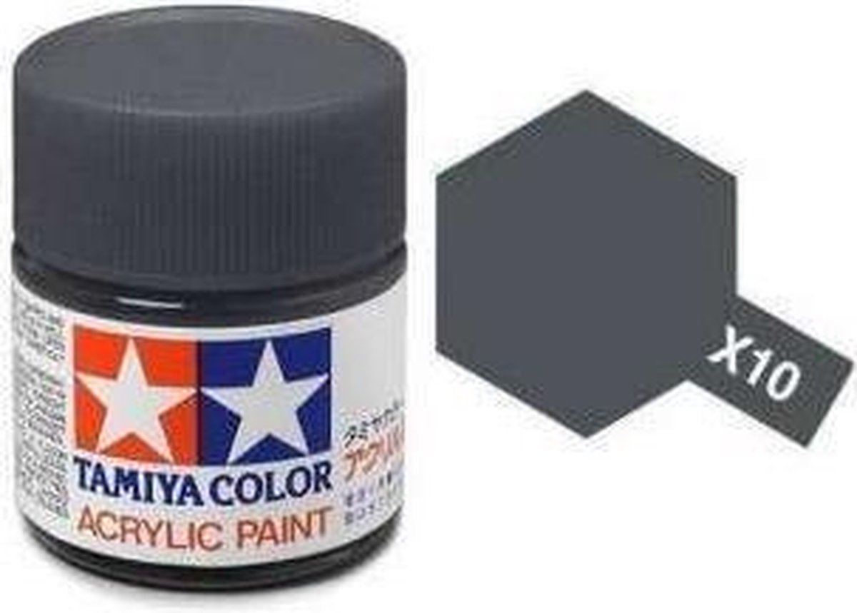 Tamiya X-10 Gun Metal - Gloss - Acryl - 23ml Verf potje