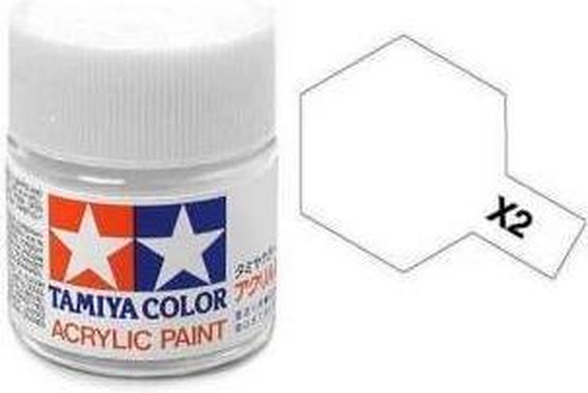 Tamiya X-2 White - Gloss - Acryl - 23ml Verf potje