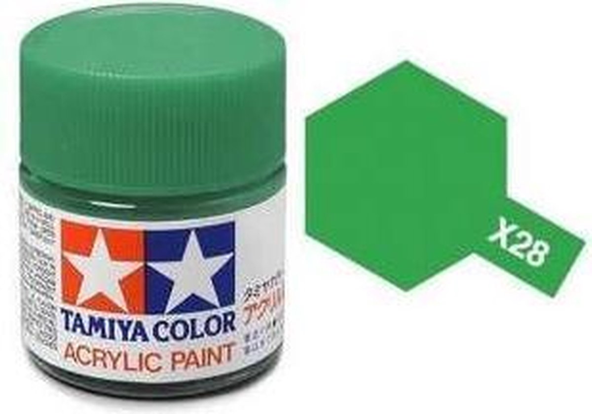 Tamiya X-28 Park Green - Gloss - Acryl - 23ml Verf potje