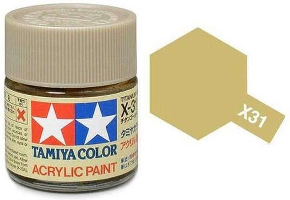 Tamiya X-31 Titanium Gold - Gloss - Acryl - 23ml Verf potje