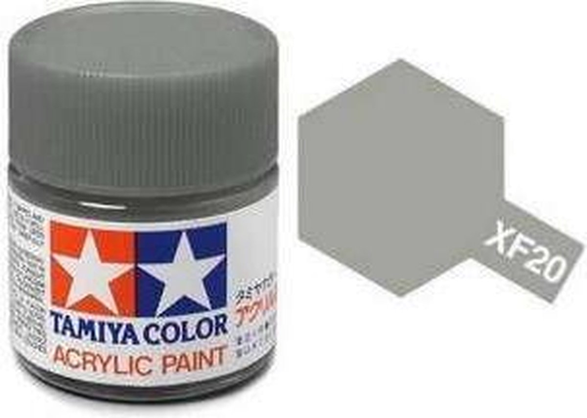 Tamiya XF-20 Medium Grey - Matt - Acryl - 23ml Verf potje