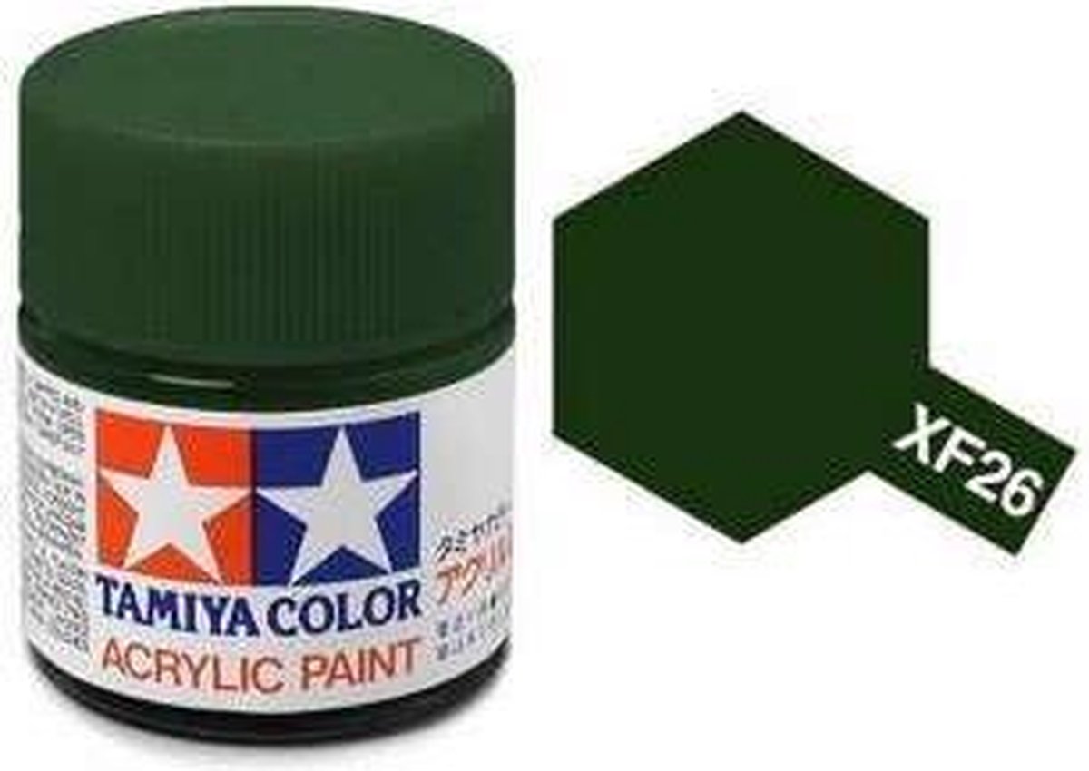 Tamiya XF-26 Dark Green - Matt - Acryl - 23ml Verf potje