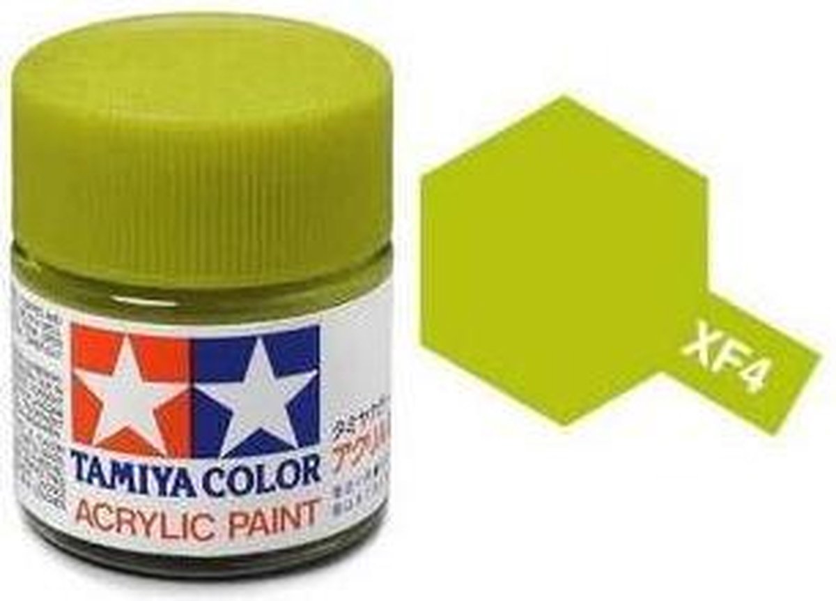 Tamiya XF-4 Yellow Green - Matt - Acryl - 23ml Verf potje