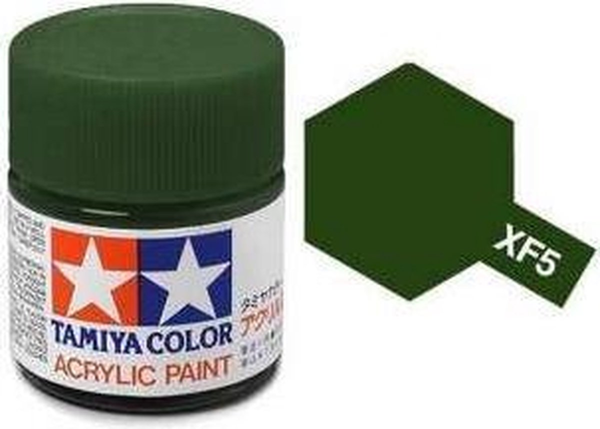 Tamiya XF-5 Green - Matt - Acryl - 23ml Verf potje