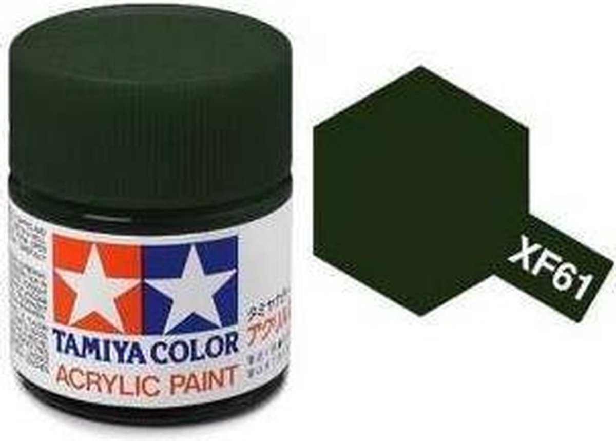 Tamiya XF-61 Dark Green - Matt - Acryl - 23ml Verf potje