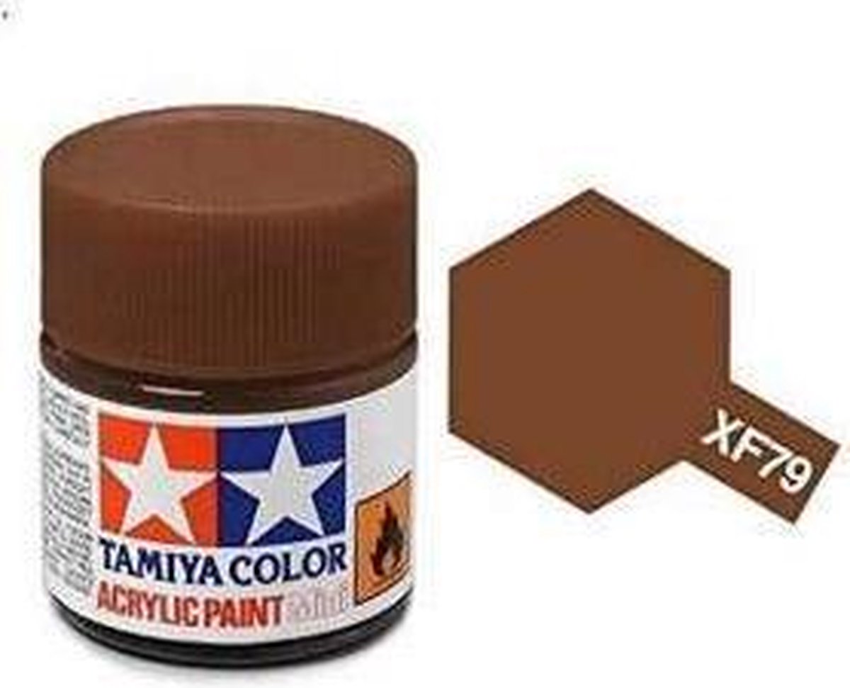 Tamiya XF-79 Linoleum Deck Brown - Matt - Acryl - 10ml Verf potje