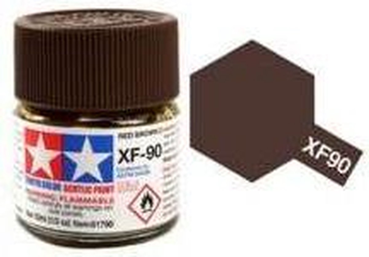 Tamiya XF-90 Red Brown 2 - Matt - Acryl - 10ml Verf potje