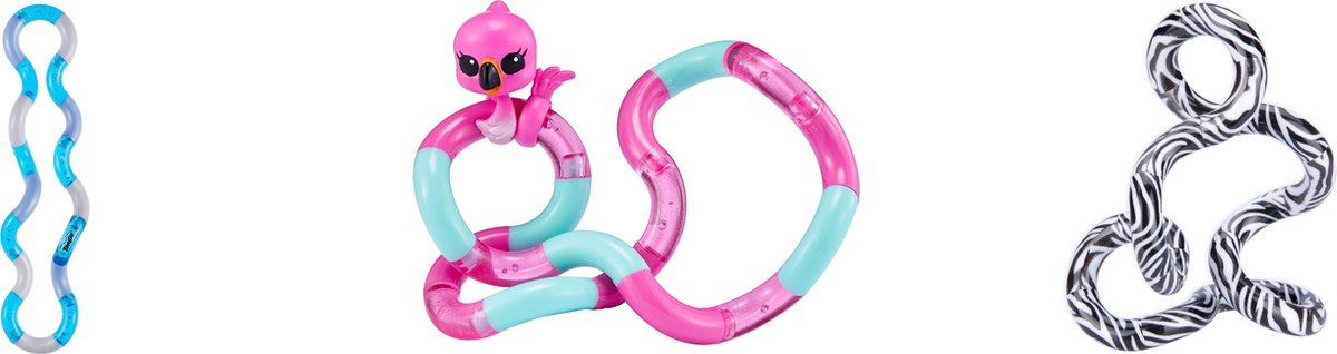 Tangle Junior - Frozen / Flamingo / Zebra - Combo 3-Pack - The Original Fidget