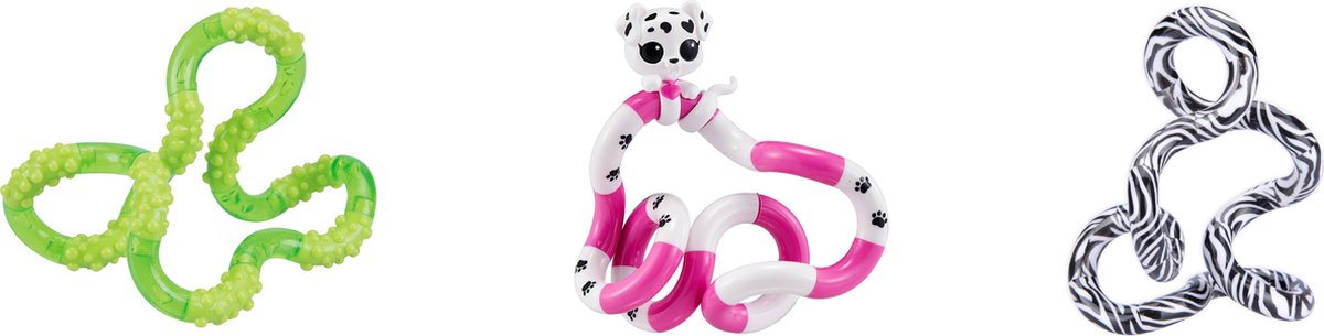 Tangle Junior - Slime / Puppy / Zebra - Combo 3-Pack - The Original Fidget