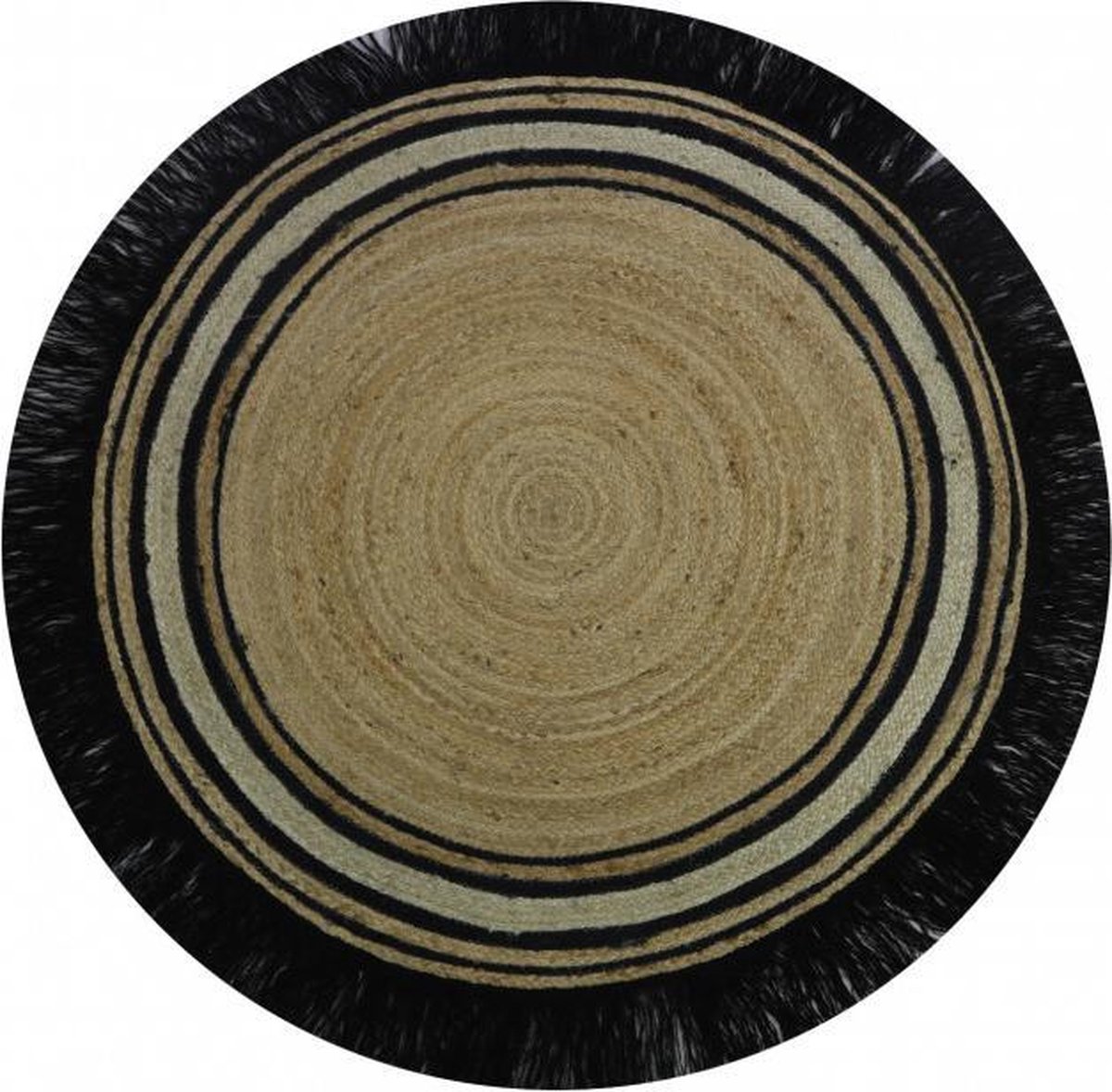 Tapis Petit Round Tess Vloerkleed 110 x 110 cm Black