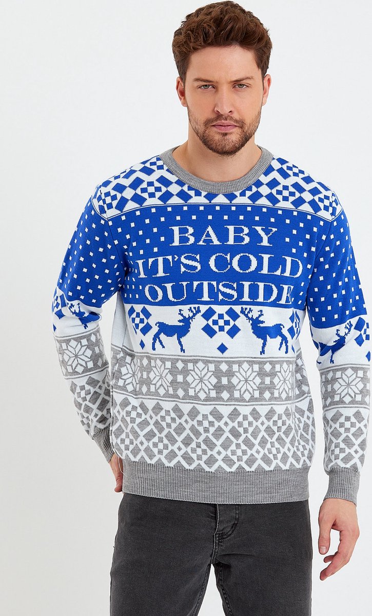 Its Cold Outside Foute Kersttrui Heren & Dames - Christmas Sweater - Kerst Trui Mannen Maat & Vrouwen S