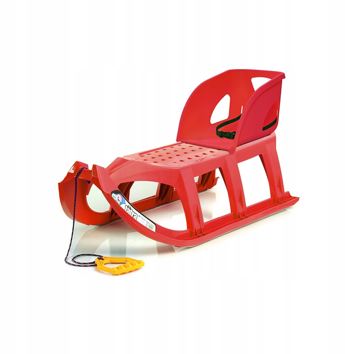 Stevige Rode   109cm met Rugleuning en Veiligheidsgordels