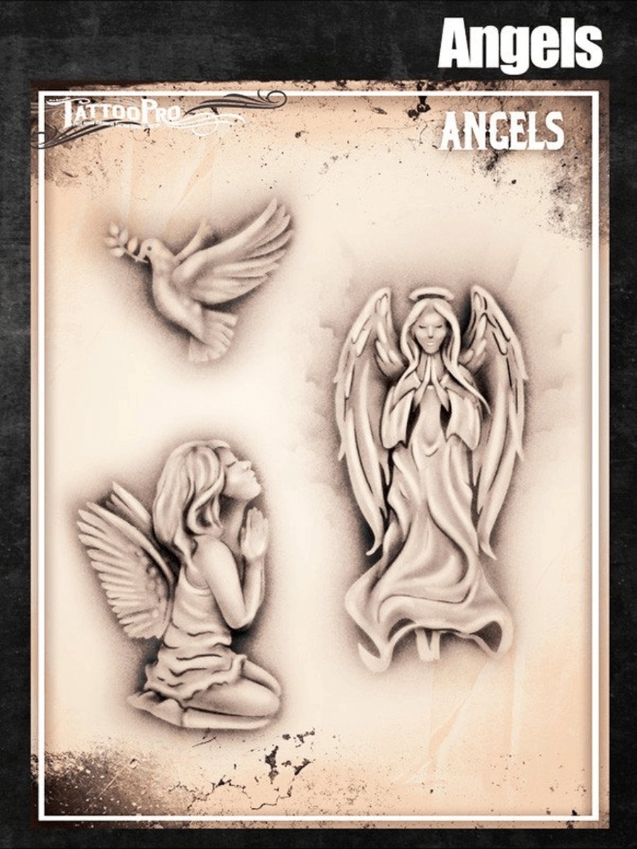 Wisers Airbrush TattooPro Stencil – Angels