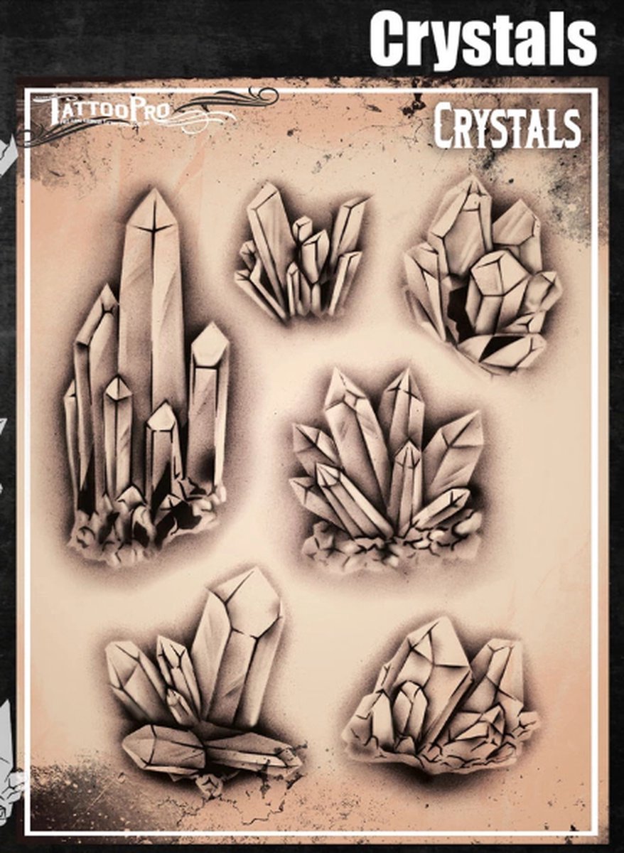 Wisers Airbrush TattooPro Stencil – Crystals