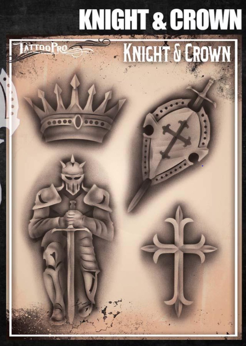 Wisers Airbrush TattooPro Stencil – Knight & Crown