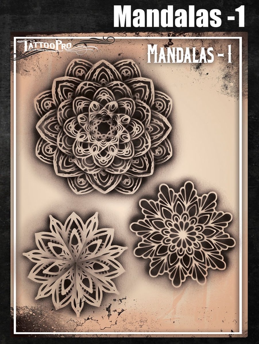 Wisers Airbrush TattooPro Stencil – Mandalas nr. 1