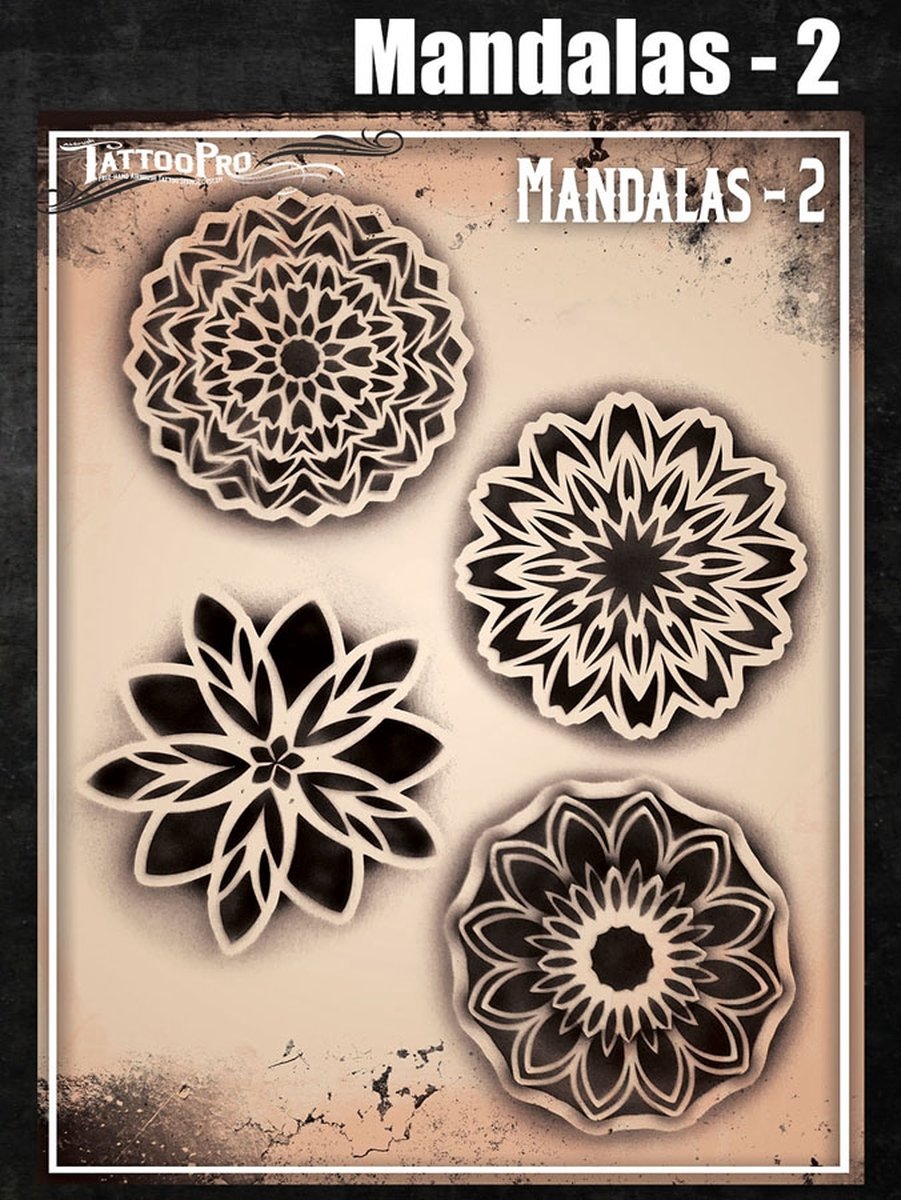 Wisers Airbrush TattooPro Stencil – Mandalas nr. 2