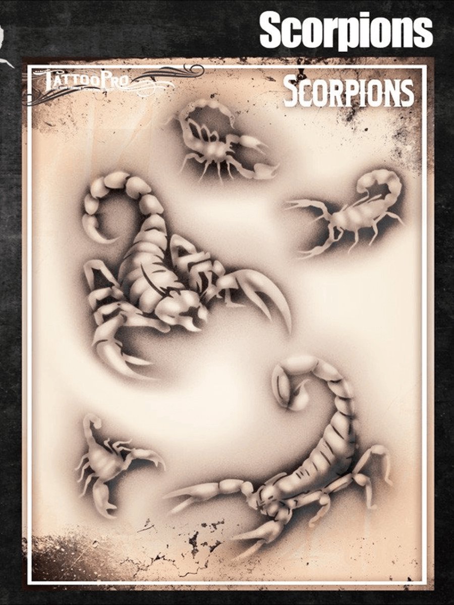 Wisers Airbrush TattooPro Stencil – Scorpions