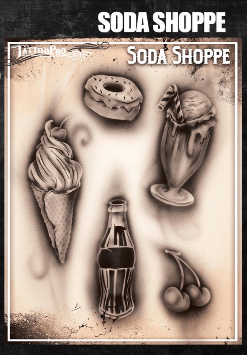 Wisers Airbrush TattooPro Stencil – Soda Shoppe