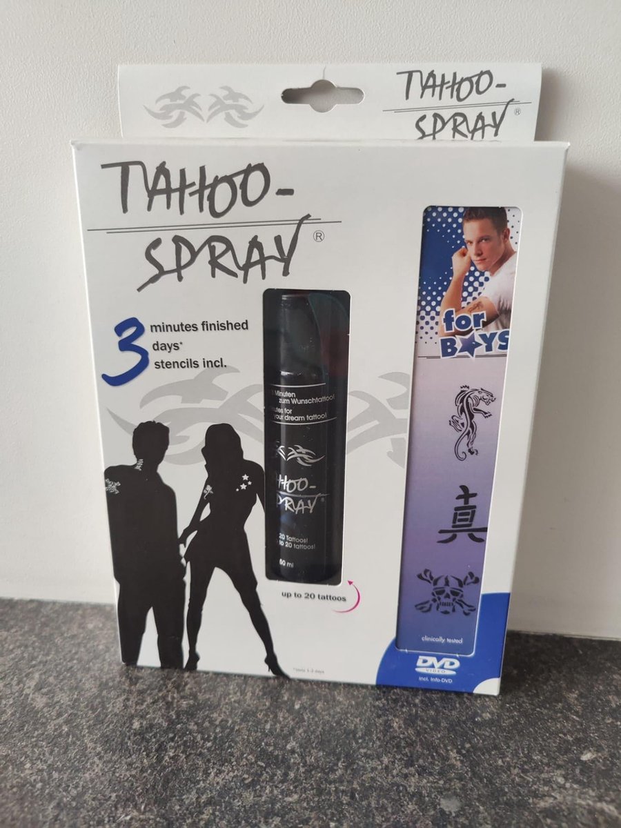 Tattoo-Spray UP to 20 Tattoos for Boys