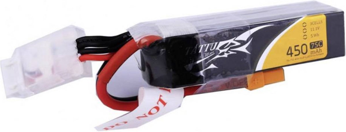 Tattu LiPo accupack 11.1 V 450 mAh Aantal cellen: 3 75 C Softcase XT30