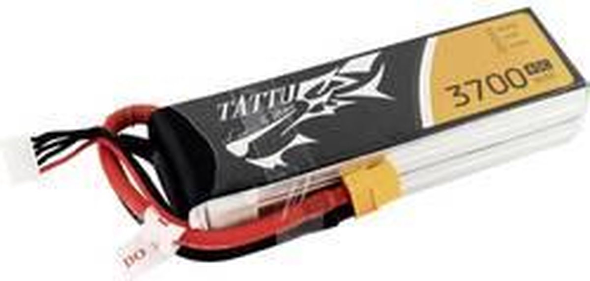 Tattu LiPo accupack 14.8 V 3700 mAh Aantal cellen: 4 45 C Softcase XT60