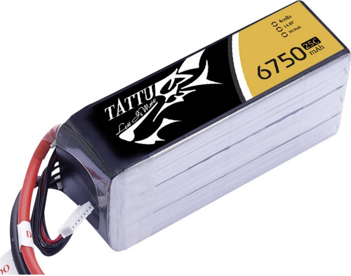 Tattu LiPo accupack 14.8 V 6750 mAh Aantal cellen: 4 25 C Softcase XT90