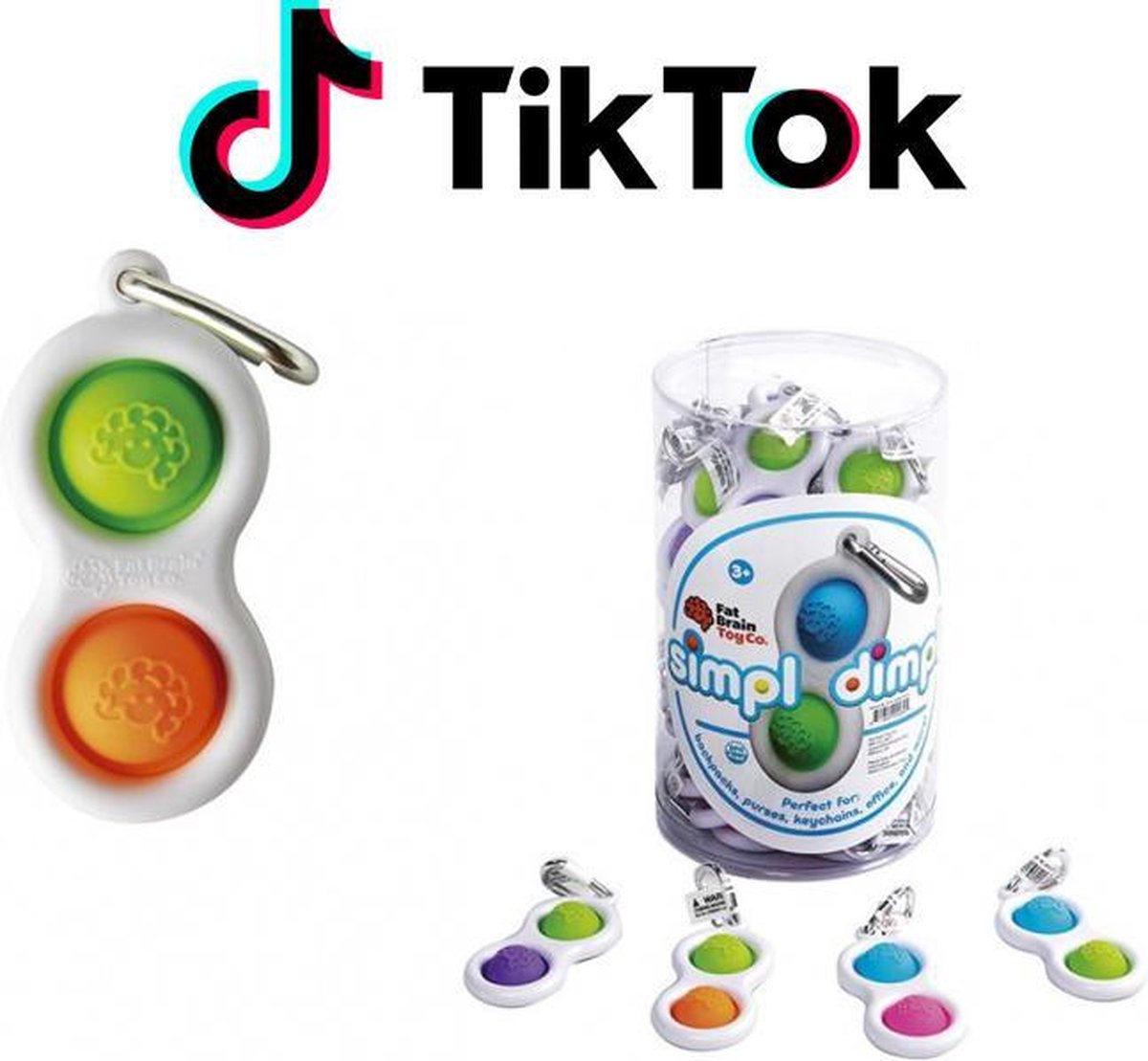 Tbrands - Simple Dimple - Fidget toy - Tiktok trend - Tiktok hit - Pop it fidget toy