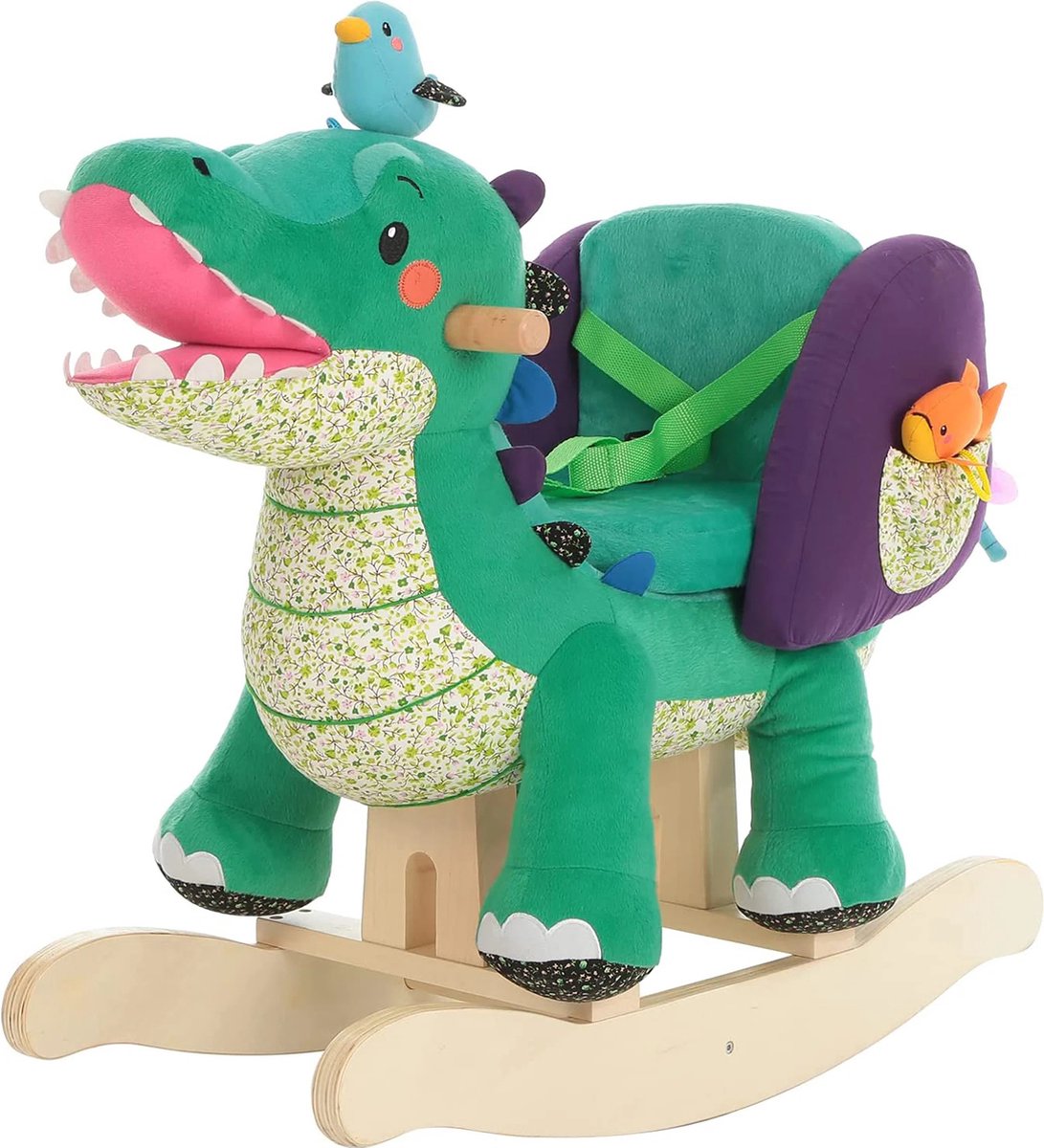   Toys Hobbelpaard Dino - Schommelstoel Baby Peuter - Hobbeldier - Geschikt voor jongens en meisjes