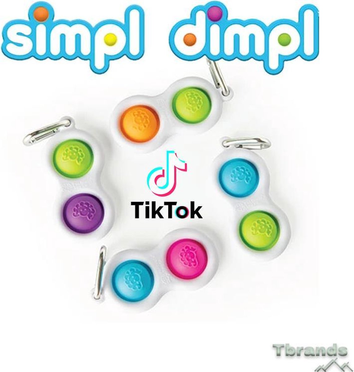 Tbrands® - Simple Dimple - Fidget toy - Tiktok trend - Tiktok hit - Pop it fidget toy