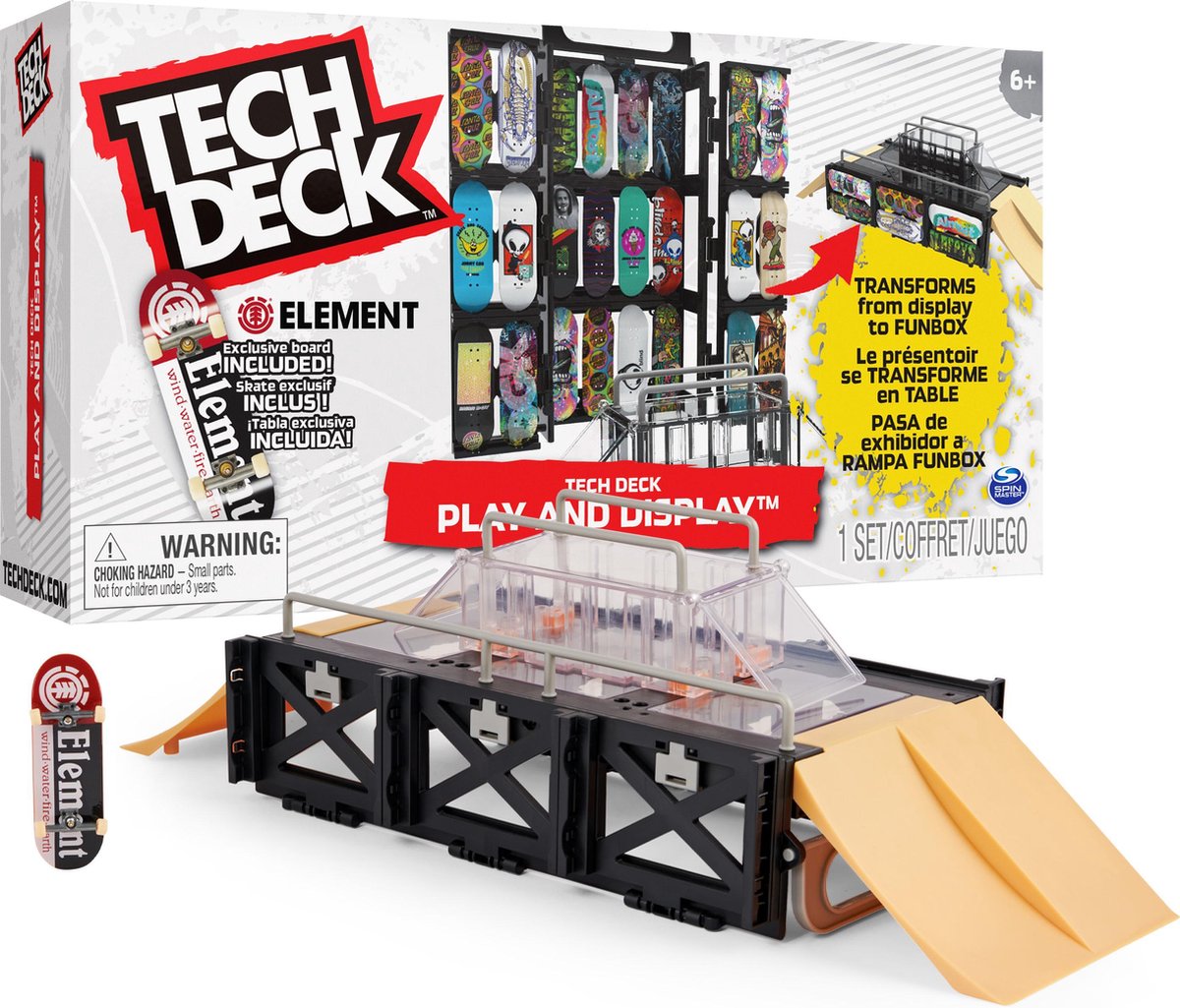   Play and Display - Transformerende Schansset en Draagkoffer met fingerboard