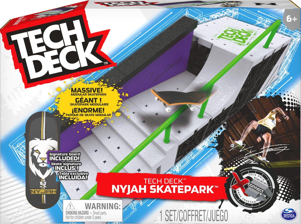   Schansset Nyjah Hustion Skatepark Paars/wit 12-delig