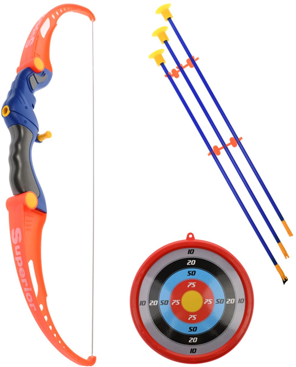  , 3 in 1 boogschietset - Model Robin, Oranje