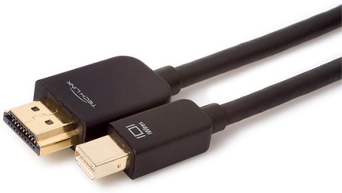 Techlink - iWires - kabel Mini DisplayPort plug/HDMI A plug 5M - Zwart