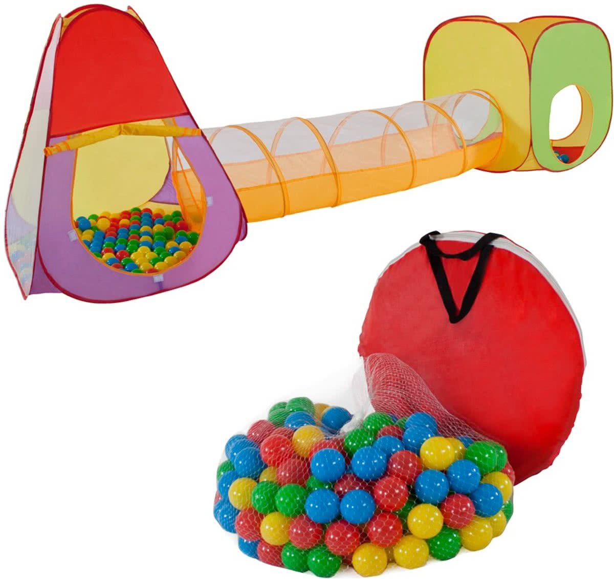 Kindertent speelhuis speeltent ballenbak 200 ballen 401028