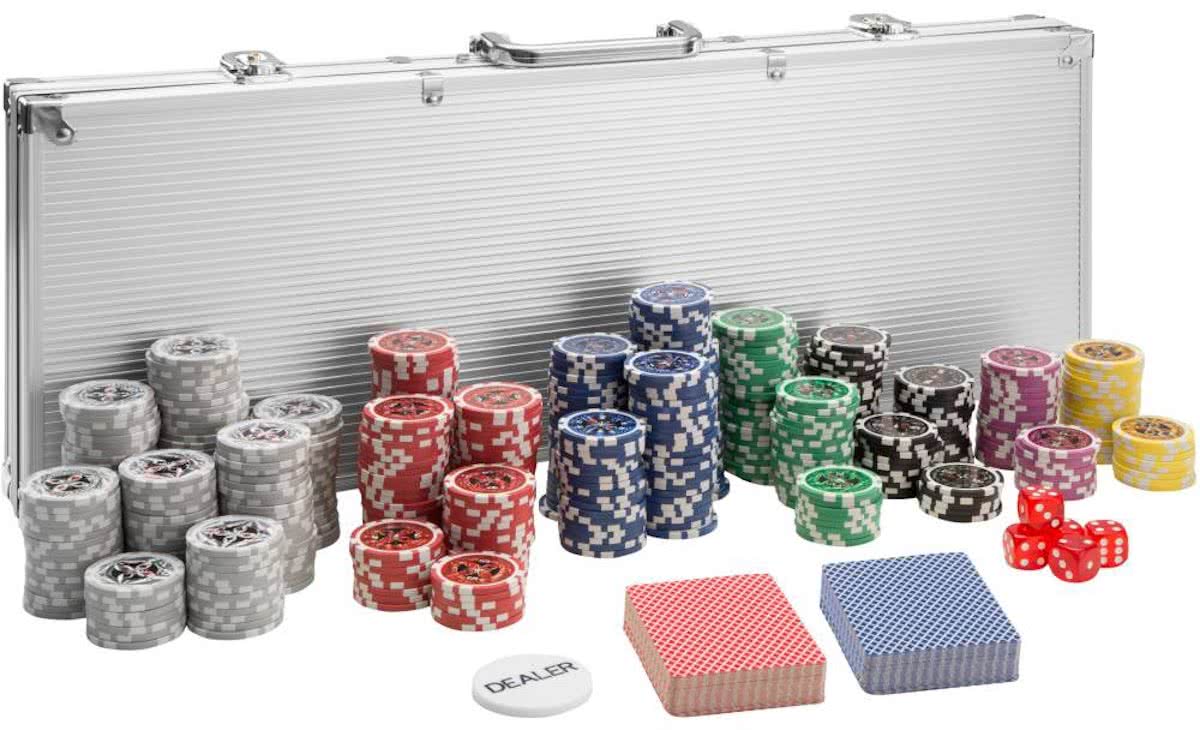 TecTake - pokerset 500 delig inclusief koffer en kaartspel - 402559