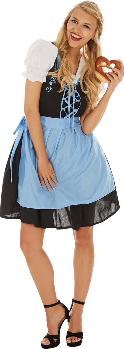 dressforfun - Dameskostuum Dirndl Oktoberfest Madl model 2 L  - verkleedkleding kostuum halloween verkleden feestkleding carnavalskleding carnaval feestkledij partykleding - 304617