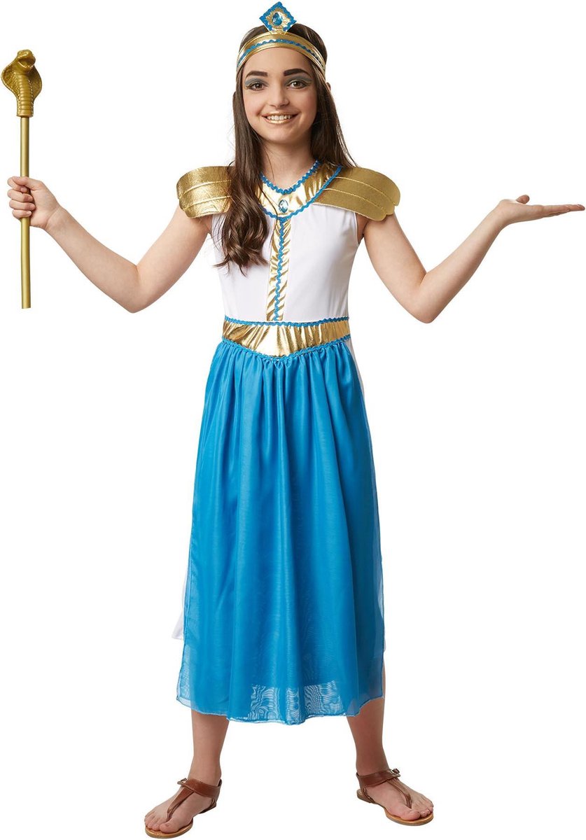 dressforfun - Kleine prinses Amneris 140 (9-10y)  - verkleedkleding kostuum halloween verkleden feestkleding carnavalskleding carnaval feestkledij partykleding - 302671