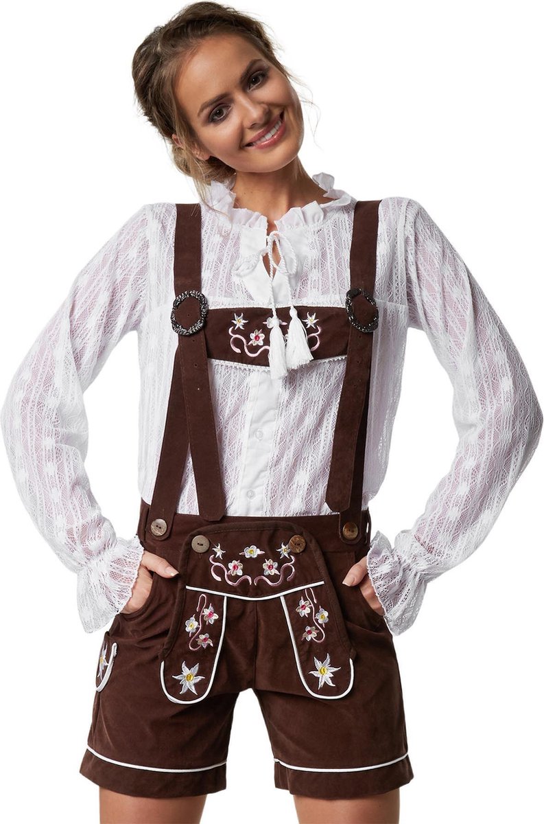 dressforfun - Lederhose Alpsee L  - verkleedkleding kostuum halloween verkleden feestkleding carnavalskleding carnaval feestkledij partykleding - 302807