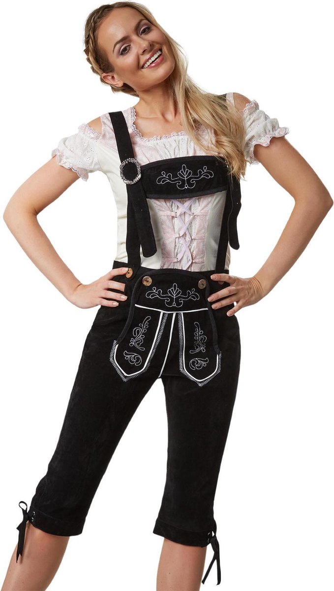 dressforfun - Lederhose Tegernsee M  - verkleedkleding kostuum halloween verkleden feestkleding carnavalskleding carnaval feestkledij partykleding - 302816