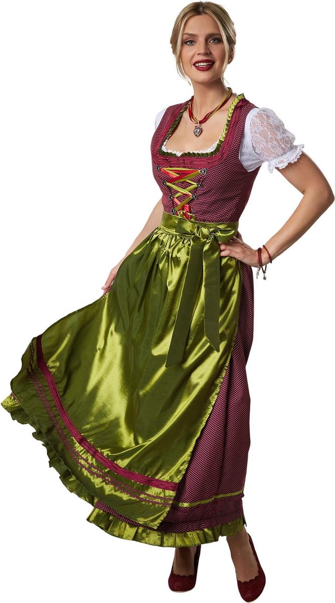 dressforfun - Maxi-dirndl Ruhpolding S  - verkleedkleding kostuum halloween verkleden feestkleding carnavalskleding carnaval feestkledij partykleding - 302915