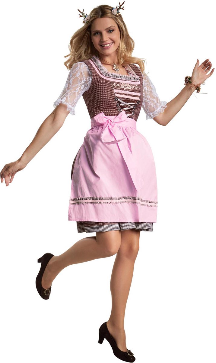 dressforfun - Mini-Dirndl Altötting model 2 L  - verkleedkleding kostuum halloween verkleden feestkleding carnavalskleding carnaval feestkledij partykleding - 304677