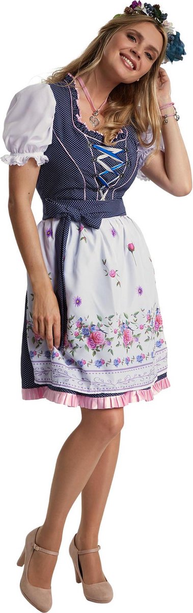 dressforfun - Mini-Dirndl Garching model 2 L  - verkleedkleding kostuum halloween verkleden feestkleding carnavalskleding carnaval feestkledij partykleding - 304667