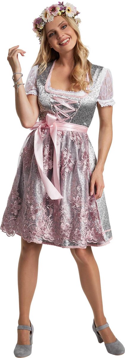 dressforfun - Mini-Dirndl Sonthofen model 2 L  - verkleedkleding kostuum halloween verkleden feestkleding carnavalskleding carnaval feestkledij partykleding - 304662