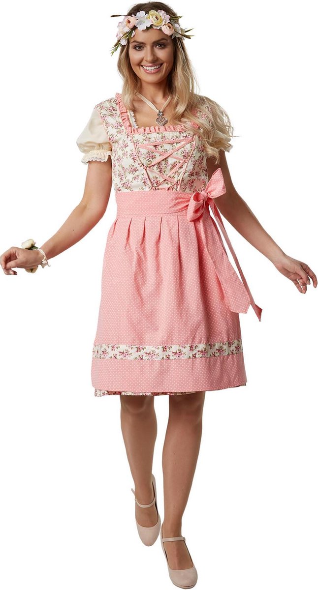 dressforfun - Mini-dirndl Herrenchiemsee L  -  verkleedkleding kostuum halloween verkleden feestkleding carnavalskleding carnaval feestkledij partykleding - 302972