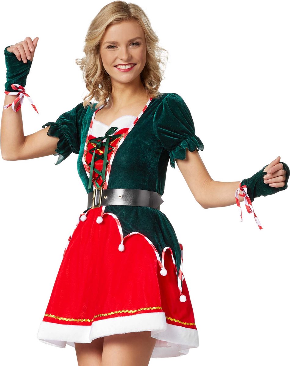 dressforfun - Sexy kerstelf L  - verkleedkleding kostuum halloween verkleden feestkleding carnavalskleding carnaval feestkledij partykleding - 303412