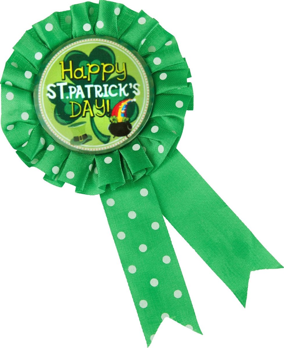 dressforfun - St. Patrick’s Day Broche met tekst   - verkleedkleding kostuum halloween verkleden feestkleding carnavalskleding carnaval feestkledij partykleding - 302563