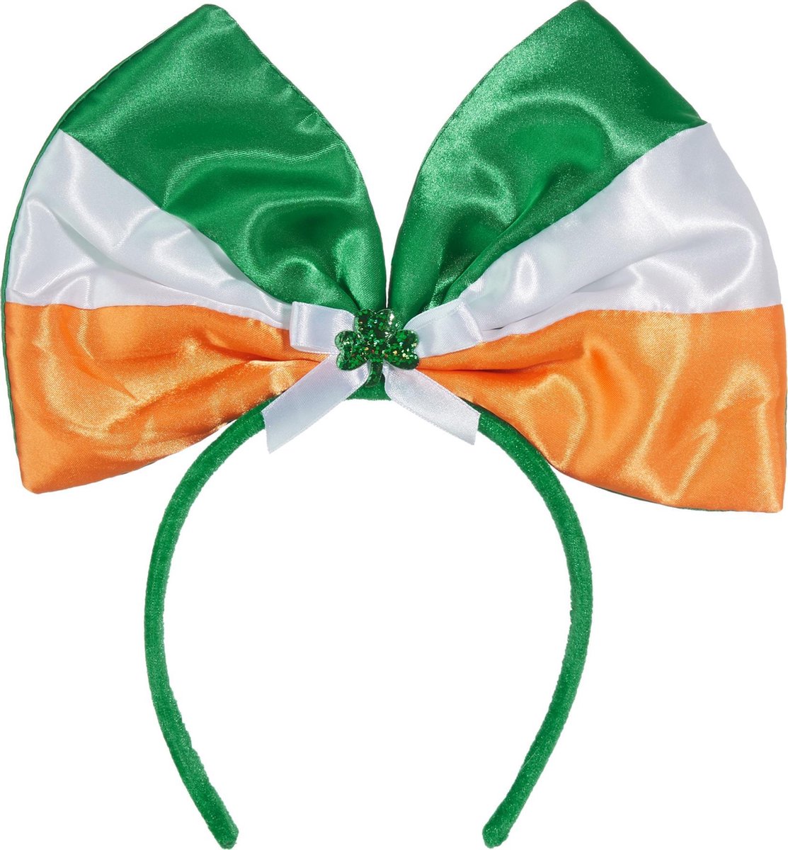 dressforfun - St. Patrick’s Day Hoofddeksel strik in Ierse kleuren   - verkleedkleding kostuum halloween verkleden feestkleding carnavalskleding carnaval feestkledij partykleding - 302548