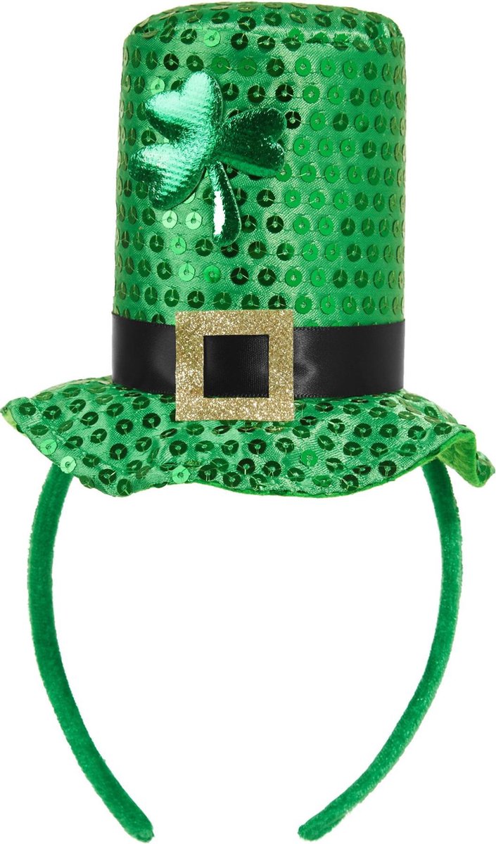 dressforfun - St. Patrick’s Day Mini-cilinder groen klaverblad   - verkleedkleding kostuum halloween verkleden feestkleding carnavalskleding carnaval feestkledij partykleding - 302544